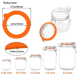 &lt;Babynew&gt; ปะเก็นแหวนซีลซิลิโคน กันรั่ว สําหรับขวดโหลแก้ว ลดราคา 5 ชิ้น