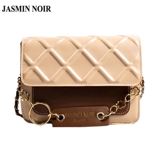 Jasmin NOIR กระเป๋าสะพายไหล่ ลายสก๊อต แต่งสายโซ่ ขนาดเล็ก สไตล์เรโทร สําหรับผู้หญิง