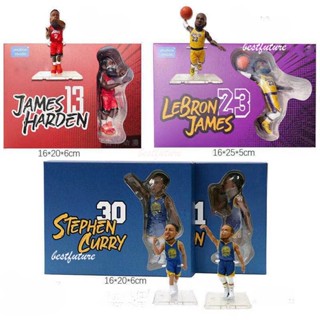 โมเดลฟิกเกอร์ NBA Star Kobe James Harden Curry Klay Thompson Basketball ของเล่นสําหรับเด็ก