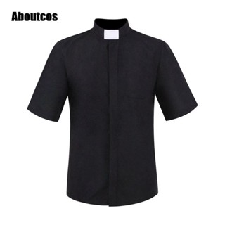 เสื้อยืดคอสเพลย์ Aboutcos Roman Soutane Missionary สําหรับปาร์ตี้ฮาโลวีน