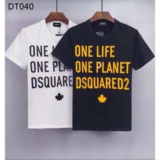 Dsquared2 ใหม่ เสื้อยืดลําลอง ผ้าฝ้าย แขนสั้น ทรงสลิม แฟชั่นฤดูร้อน สําหรับผู้ชาย D2