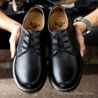 Dr.martens รองเท้าบูทมาร์ติน หนังแท้ แบบผูกเชือก สําหรับผู้ชาย (สีดํา) R2VE