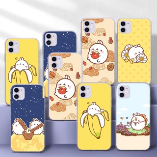 เคสโทรศัพท์มือถือแบบนิ่ม TPU ใส ลาย molang น่ารัก 56Q สําหรับ Samsung S30 Plus S21 S30 Ultra S30 S7 S8 S9