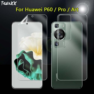 ฟิล์ม TPU นิ่ม ด้านหน้า / หลัง สําหรับ Huawei P60 Pro Art Ultra ใส ป้องกันรอยขีดข่วน ป้องกันหน้าจอ แบบเต็ม - ไม่ใช่กระจกนิรภัย