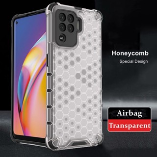 OPPO A78 A77 5G A74 A57 A54 4G (5G) A96 A76 Hybrid Hard Plastic Airbag Case Honeycomb Transparent Back Cover Luxury Shockproof Phone Casing