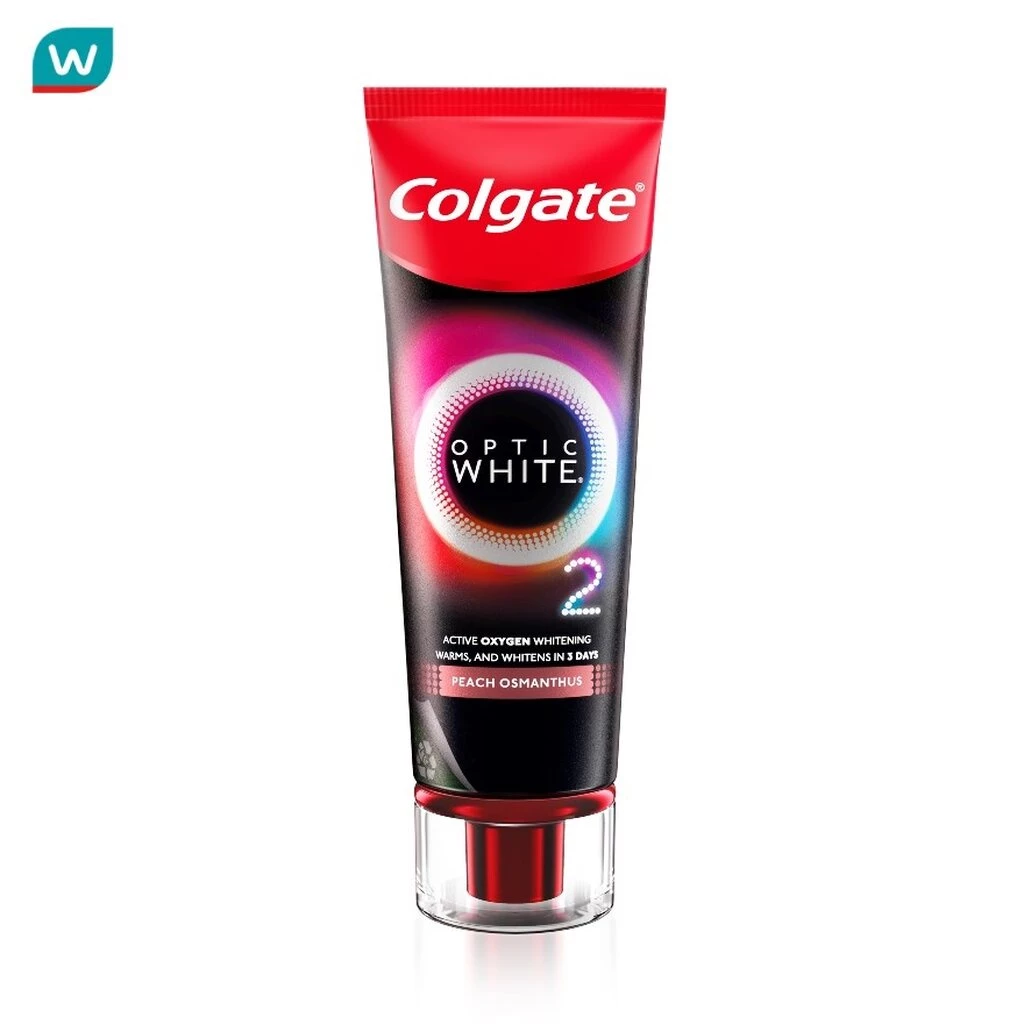 Colgate คอลเกต ยาสีฟัน อ๊อพติค ไวท์ โอทู พีช ออสแมนตัส 85 กรัม