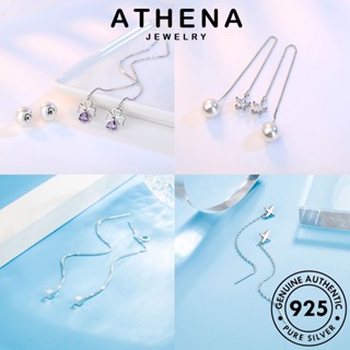 ATHENA JEWELRY ตุ้มหู มอยส์ซาไนท์ เงิน แฟชั่น Silver เพชร หนีบ ห่วง เกาหลี ผู้หญิง 925 ต้นฉบับ แท้ เครื่องประดับ เครื่องประดับ ไข่มุก ต่างหู M003