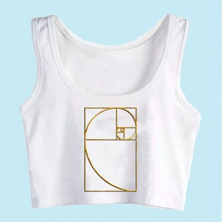 Golden Ratio Sacred Fibonacci เสื้อครอปท็อป ลายกราฟฟิค มังงะ แนวสตรีท สําหรับผู้หญิง