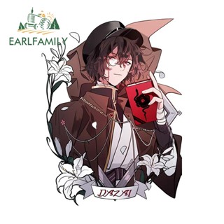 Earlfamily สติกเกอร์กันแดด ลาย Bungou Stray Dogs ขนาด 13 ซม. x 9.7 ซม. สําหรับติดตกแต่งรถยนต์ หมวกกันน็อค หน้าต่าง