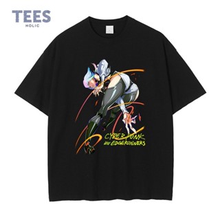 เสื้อแขนสั้น เสื้อไม่ต้องรีด เสื้อยืดถูกๆ Anime Cyberpunk Edgerunners T-shirts Me