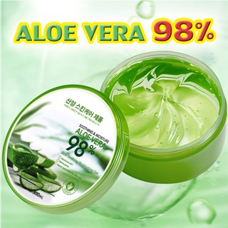 เกาหลีแท้ๆ. Aloe Vera 98% 300ml เจลว่านหางจระเข้ บำรุงผิวให้ชุ่มชื่นทั้งผิวหน้าและผิวกาย เจลว่าน