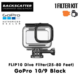 GoPro Hero 11 / 10 / 9 Protective Housing + Backscatter Flip10 Dive Filter (25-80 feet)(8-24 M)