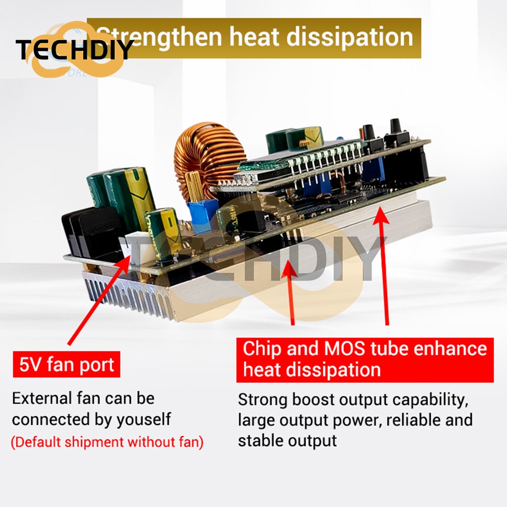 Zk-sj20 โมดูลควบคุมแรงดันไฟฟ้า 300W พลังงานสูง รองรับพลังงานแสงอาทิตย์ 20A ปรับได้ - รูปที่ 2