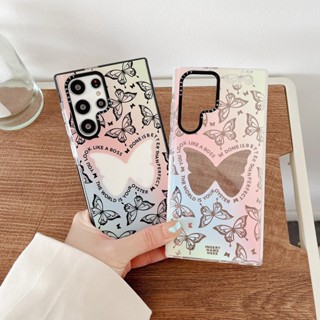 Casetify เคสโทรศัพท์มือถือ TPU กันกระแทก ลายผีเสื้อ ไล่โทนสี แฟชั่น สําหรับ Samsung S20 S23 S22 S21 Plus S22 Ultra