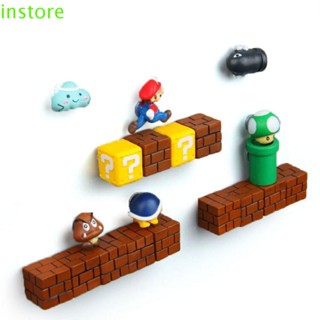 Instore ฟิกเกอร์การ์ตูนมาริโอ้ เกมปริศนา ข้อความ แขวนผนัง ตกแต่งตู้เย็น ของเล่น ของขวัญวันเกิด สําหรับเด็ก