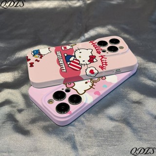 🔹Ofnz เคสโทรศัพท์มือถือ ฟิล์มกันรอย ลายการ์ตูนเฮลโลคิตตีน่ารัก เหมาะกับผู้หญิง สําหรับ Apple Iphone 11 13 14promax 78 12