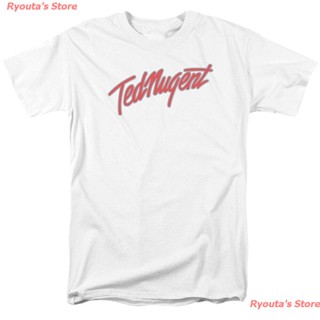 Ryoutas Store 2022 Ted Nugent Clean Logo เสื้อยืดลําลองแขนสั้นสีขาวพิมพ์ลาย เสื้อยืดพิมพ์ลาย