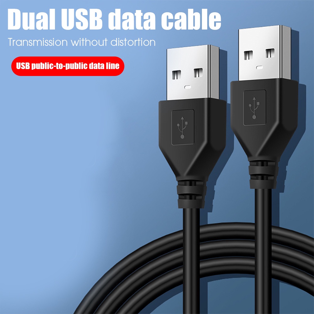 0.5/1/1.5 ม. สายเคเบิลข้อมูล USB ตัวผู้ เป็นตัวผู้ สองหัว / สายเคเบิลเชื่อมต่ออุปกรณ์ 3C / อะแดปเตอร์ / สายชาร์จถ่ายโอนข้อมูล / อุปกรณ์คอมพิวเตอร์