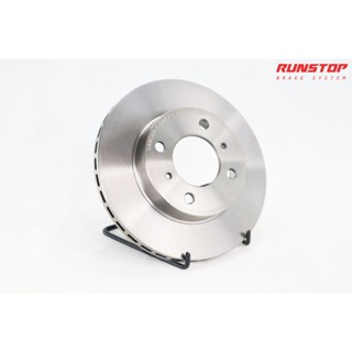 RUNSTOP รันสต็อป จานเบรค เบรก หน้า แบบเรียบ ขนาดเดิม 256 MITSUBISHI รุ่น LANCER E-CAR,1.5-1.6,WIRA 1.5 ราคาต่อคู่