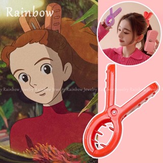 [Rainbow] กิ๊บติดผมหางม้า ขนาดใหญ่ ลายการ์ตูนอนิเมะ สําหรับเด็ก