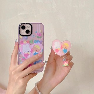 เคสโทรศัพท์มือถือ กันลื่น ลายการ์ตูน พร้อมที่ตั้งวาง สําหรับ iPhone 14Pro max 14ProiPhone 14 iPhone13 Pro iPhone 13Pro max iPhone12 Pro 11 Airpods 1 2 Pro 3