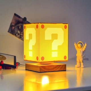 ใหม่ โคมไฟตั้งโต๊ะ LED ลายการ์ตูน Super Mario Bros ขนาด 16 ซม. ชาร์จ USB