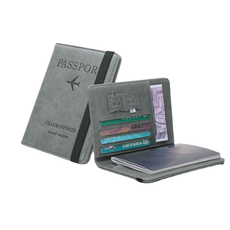 ปกพาสปอร์ต กระเป๋าใส่พาสปอร์ต กระเป๋าใส่เอกสารการเดินทาง RFID PASS พร้อมแผ่นป้องกันการสแกน  Passport Cover