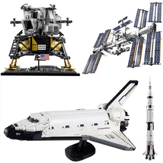 Disney nasaed Apollo International Space Station 11 บล็อคตัวต่อของเล่น สําหรับเด็ก 10266 21321 10283 xlyj