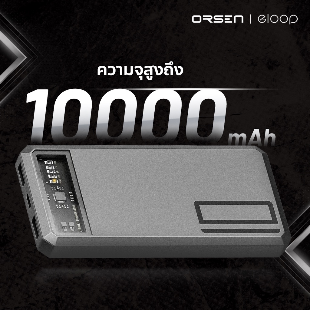 [แพ็คส่ง 1 วัน] Orsen by Eloop E53 EW55 E43 10000mAh 20000mAh 25000mAh แบตสำรอง ชาร์จเร็ว PowerBank Type C - รูปที่ 5