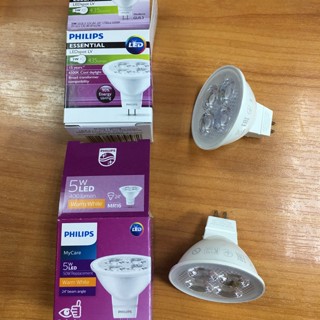 The Lamp หลอด ESSENTIAL LED spot LV 435 ลูเมน 12V AC 24 องศา PHILIPS GU5.3 แสงขาวdaylight และแสงเหลืองwarm white