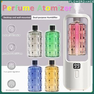 เครื่องกระจายน้ำมันหอมระเหยอัตโนมัติ Aromatic Spray Air Freshener เหมาะสำหรับกลิ่นในร่ม/โรงแรม/ห้องน้ำพร้อมไฟ Led แสดงเวลา Flower