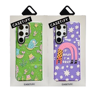 CASETIFY เคสโทรศัพท์มือถือ TPU นิ่ม แบบใส กันกระแทก ลาย Im Ok girl พร้อมกล่องบรรจุ สําหรับ Samsung Galaxy S23 Ultra Plus S22 Ultra
