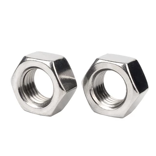 1QP1Hex Nut SUS304 น็อตล็อคสแตนเลส M1.0M1.6/M2/M2.5/M3/M4/M5/M6/M8/M10/M12M14M16M18M20M20M