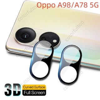 ฟิล์มกระจกนิรภัยกันรอยหน้าจอ 9H 3D สําหรับ Oppo A78 5G Oppo A98 A78 A58 A58X 5G