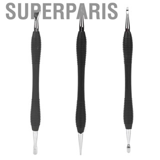 Superparis Portable Pressure Wiper Tool  Leather Craft  Alloy Hand-Made Skidproof Black for Leather Carving Leather Craft