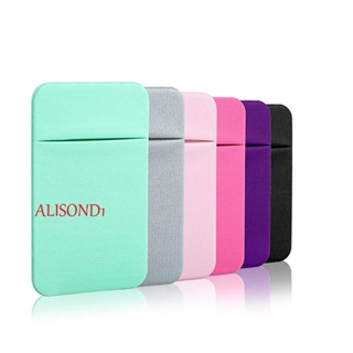 Alisond1 ที่ใส่บัตรโทรศัพท์ สมาร์ทโฟน อุปกรณ์เสริมโทรศัพท์มือถือ ที่วางโทรศัพท์ ที่ใส่เงินสด มินิ บาง กาวโทรศัพท์ ด้านหลังกระเป๋า