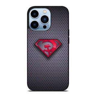 เคสโทรศัพท์มือถือ คาร์บอน กันกระแทก ลายโลโก้ Superman Red Son สําหรับ IPhone 14 Plus 13 Pro Max 12 Mini X