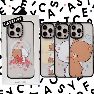 CASETIFY เคสโทรศัพท์มือถือ อะคริลิค กันกระแทก ลายหมีมอคค่า และนม สําหรับ IPhone 14 Pro MAX 11 12 13 Pro MAX 14 Plus