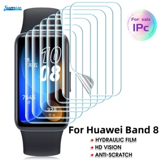 ฟิล์มไฮโดรเจล TPU ใส แบบนิ่ม กันรอยขีดข่วน บางพิเศษ ซ่อมแซมได้ สําหรับ Huawei Band 8