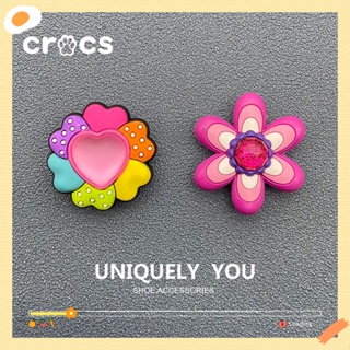 Crocs jibbitz หัวเข็มขัด รูปดอกไม้น่ารัก อุปกรณ์เสริม สําหรับตกแต่งรองเท้า Crocs