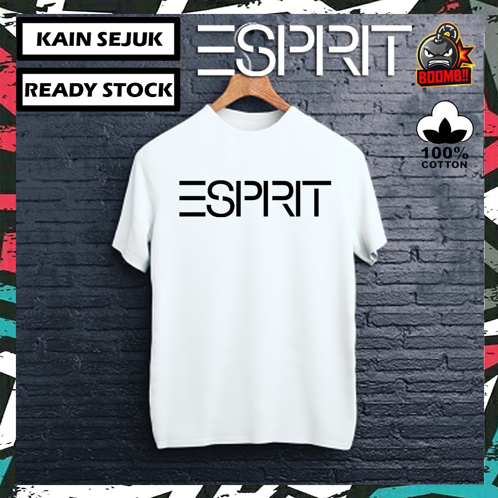 เสื้อยืด ESPRIT ผ้าฝ้ายพรีเมียม 100% สไตล์Streetwear สำหรับทั้งผู้ชายและผู้หญิง