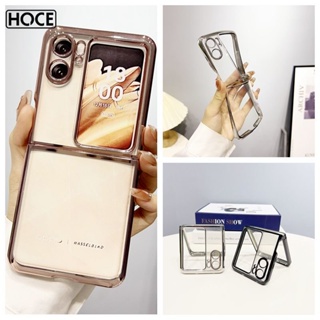 Hoce 2in1 เคสโทรศัพท์มือถือแบบนิ่ม TPU ใส กันกระแทก พร้อมบานพับ สําหรับ OPPO Find N2 Flip FindN2Flip 5G