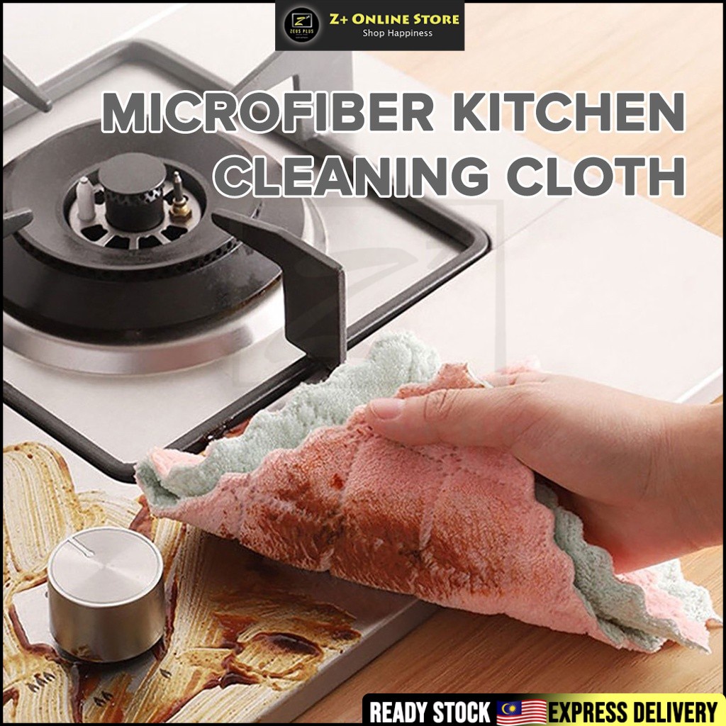 ZPLUS ไมโครไฟเบอร์จานทําความสะอาดผ้าดูดซับแห้งเร็วหนานุ่มอเนกประสงค์ผ้าผ้าขนหนู 厨房布