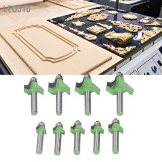 Leo310 9PCS Beading Bits พร้อม 8mm Shank Woodworking Router Bit สำหรับขอบตัดแต่งขึ้นรูปเส้น