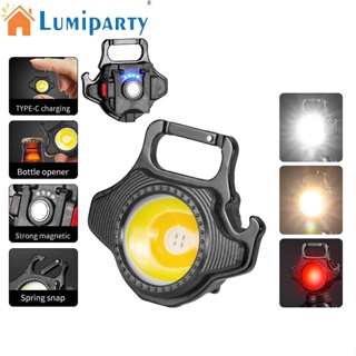 Lumiparty พวงกุญแจไฟฉาย Led ขนาดเล็ก แบบพกพา พร้อมแม่เหล็ก สําหรับตกปลา เดินป่า ตั้งแคมป์