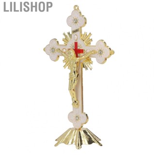 Lilishop Metal Enamel Crosses Enamel Coating  Rust Gold White Crosses Wall Decor Fo