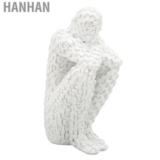 Hanhan Mosaic Sculpture  White Exquisite Mosaic Man Figurine  for Office