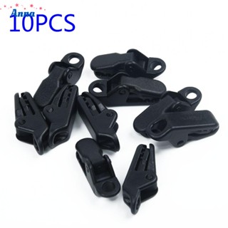 【Anna】Useful Black Nylon plastic 10pcs Set Lightweight Outdoor Holder Camping clamp