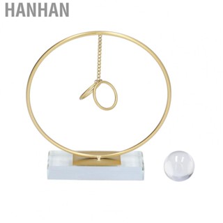 Hanhan Crystal Ball Decor  Crystal Ball Ornament Sturdy Metal  for Shelf