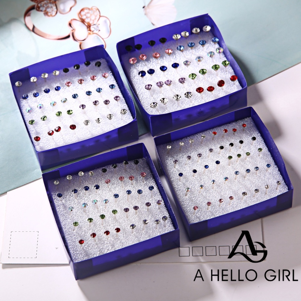 A HELLO GIRL ใหม่ อารมณ์ แฟชั่น บุคลิกภาพ ต่างหูป่า เกาหลี ที่เรียบง่าย ทรงกลม ต่างหูพลอยเทียม สําหรับผู้หญิง